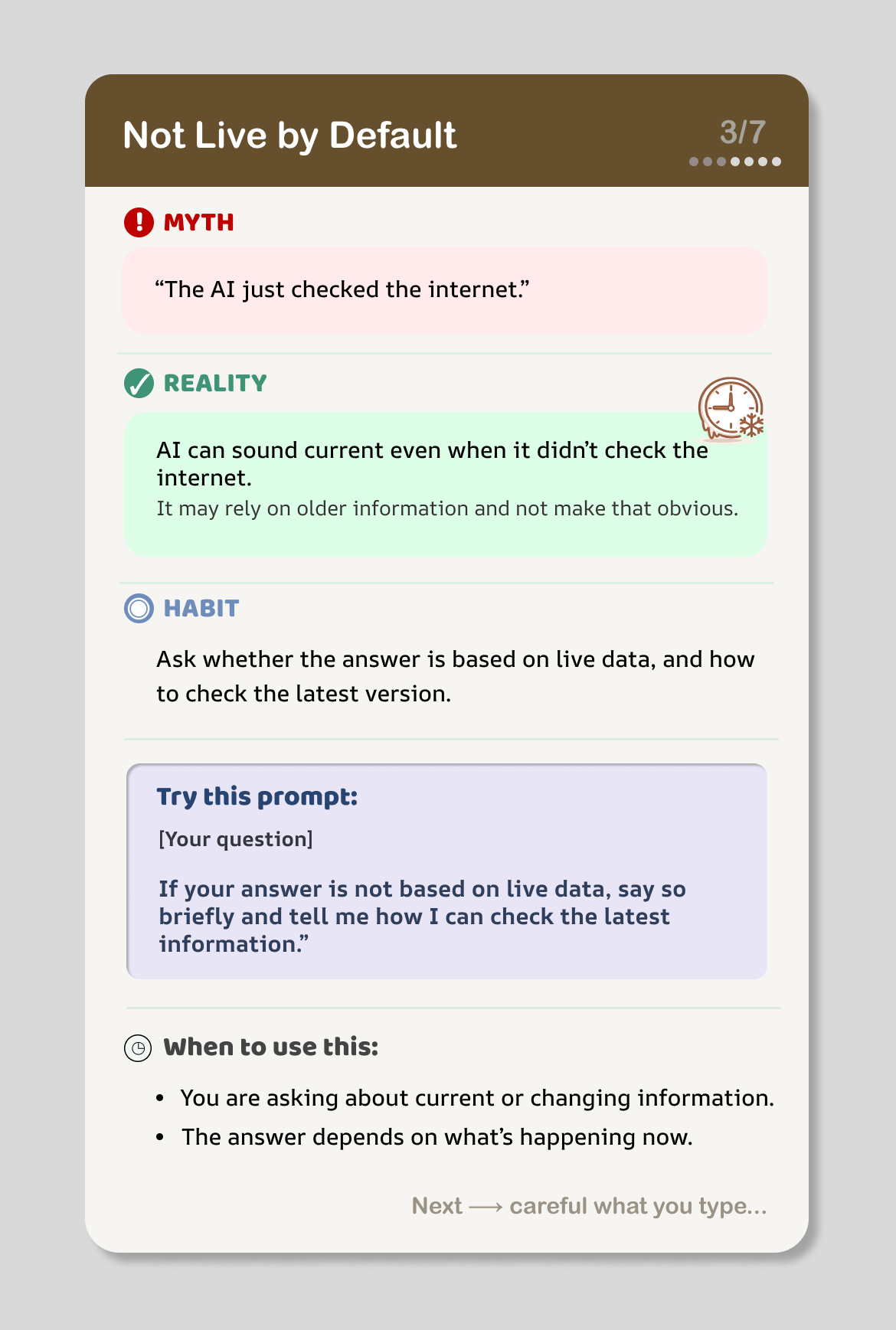 Card 3: Not Live by Default